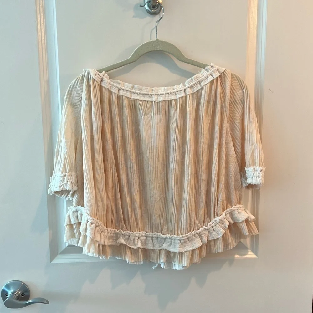 FREE PEOPLE PERFECT DAY NEUTRAL COMBO BOHO TOP